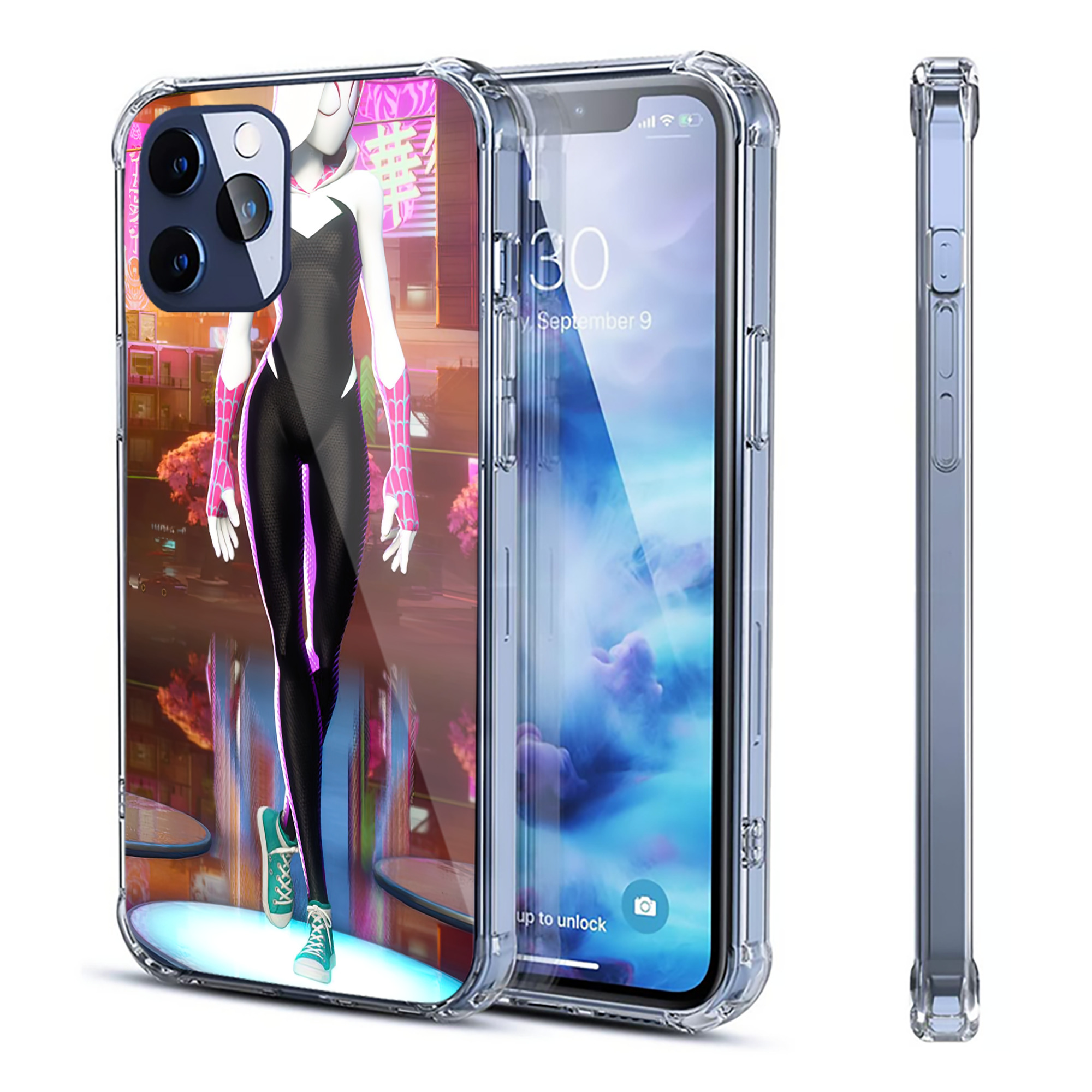（画像用） Spider Man スパイダーマン 【iPhone 12シリーズ対応】透明スマホケース（クリアソフトケース）
